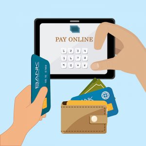Online payment method via payment portal using credit card
