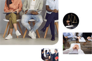 Group of people waiting for job interview